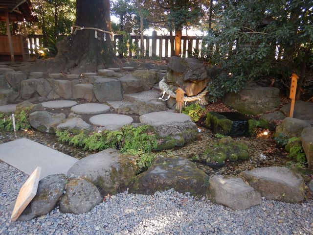 川越氷川神社 小川・水神社・御神水