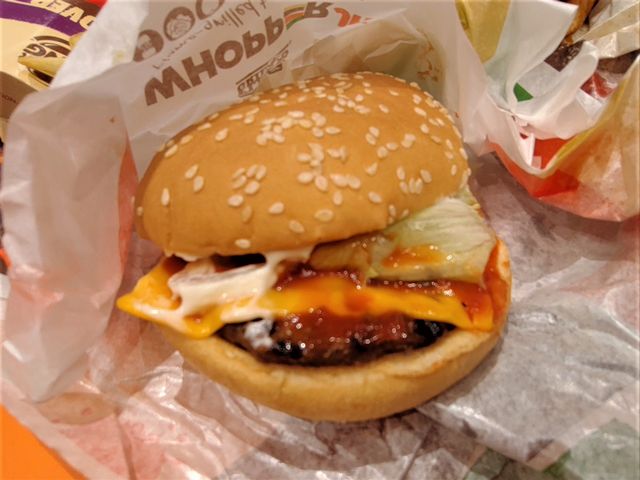 バーガーキングのハンバーガー