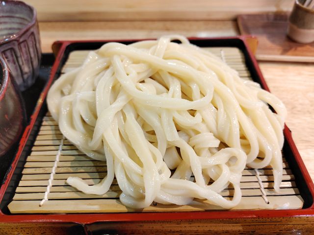 なすと豚バラ肉につけ汁うどん