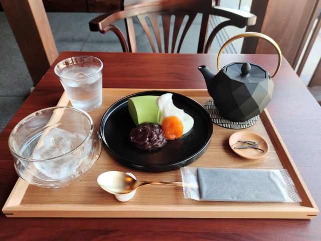 川越抹茶ババロアセット