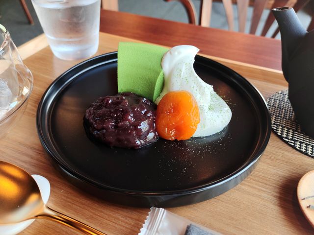 川越抹茶ババロアセット