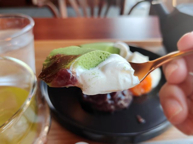 川越抹茶ババロアセット