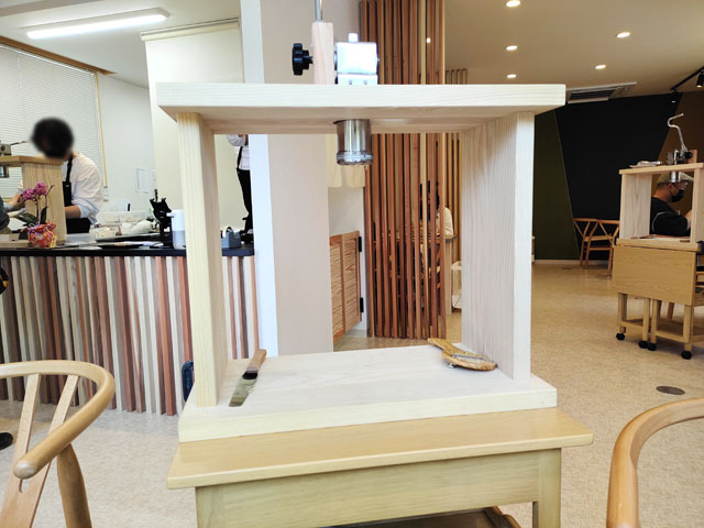 栗歩川越店のモンブラン機械