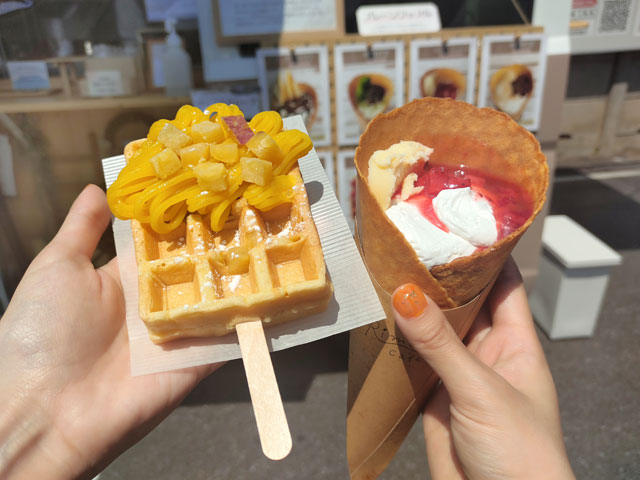 Rimo cafeのワッフル