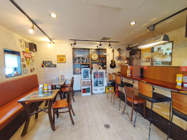 BurgerCafe honohonoの店内