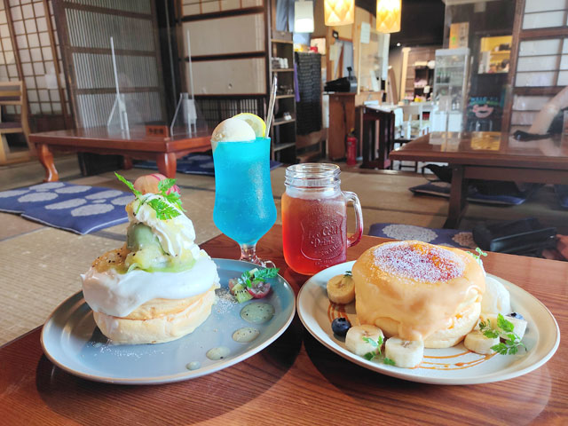 古民家カフェsmileyのパンケーキ